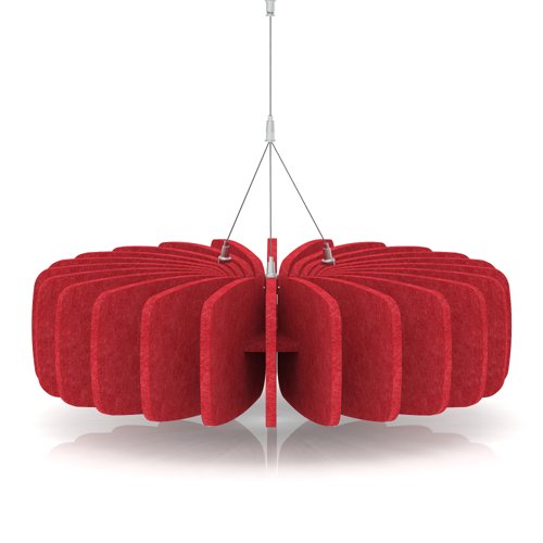 Sch! Acoustic Ceiling Baffles - Shade - Type A - 600mm Wide x 150mm High - Poppy Red