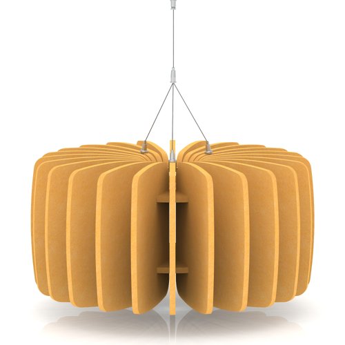 Sch! Acoustic Ceiling Baffles - Shade - Type A - 600mm Wide x 300mm High - Buttercup Yellow