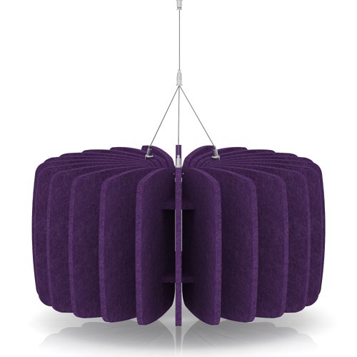Sch! Acoustic Ceiling Baffles - Shade - Type A - 600mm Wide x 300mm High - Plum Purple