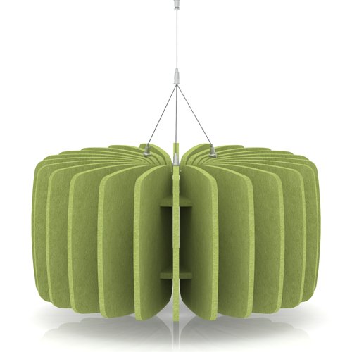 Sch! Acoustic Ceiling Baffles - Shade - Type A - 600mm Wide x 300mm High - Lime Green