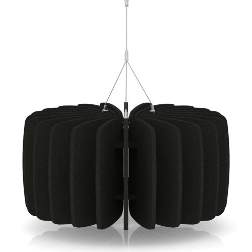Sch! Acoustic Ceiling Baffles - Shade - Type A - 600mm Wide x 300mm High - Raven Black