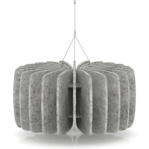 Sch! Acoustic Ceiling Baffles - Shade - Type A - 600mm Wide x 300mm High - Pebble Light Grey