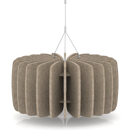 Sch! Acoustic Ceiling Baffles - Shade - Type A - 600mm Wide x 300mm High - Oatmeal Beige