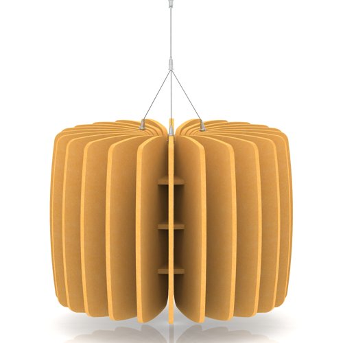 Sch! Acoustic Ceiling Baffles - Shade - Type A - 600mm Wide x 450mm High - Buttercup Yellow