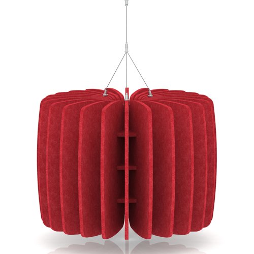 Sch! Acoustic Ceiling Baffles - Shade - Type A - 600mm Wide x 450mm High - Poppy Red