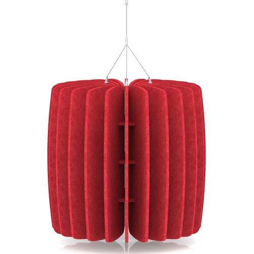 Sch! Acoustic Ceiling Baffles - Shade - Type A - 600mm Wide x 600mm High - Poppy Red