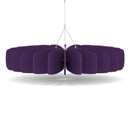 Sch! Acoustic Ceiling Baffles - Shade - Type A - 900mm Wide x 150mm High - Plum Purple
