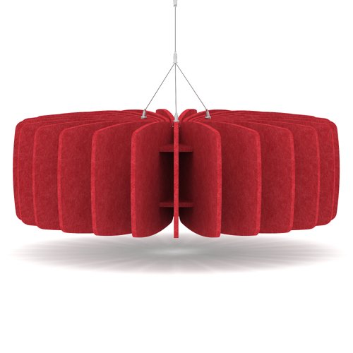Sch! Acoustic Ceiling Baffles - Shade - Type A - 900mm Wide x 300mm High - Poppy Red