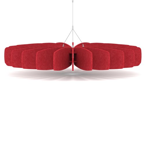Sch! Acoustic Ceiling Baffles - Shade - Type A - 1200mm Wide x 150mm High - Poppy Red