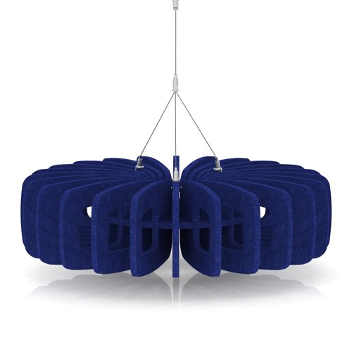 Sch! Acoustic Ceiling Baffles - Shade - Type B - 600mm Wide x 150mm High - Cobalt Blue