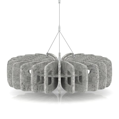 Sch! Acoustic Ceiling Baffles - Shade - Type B - 600mm Wide x 150mm High - Pebble Light Grey