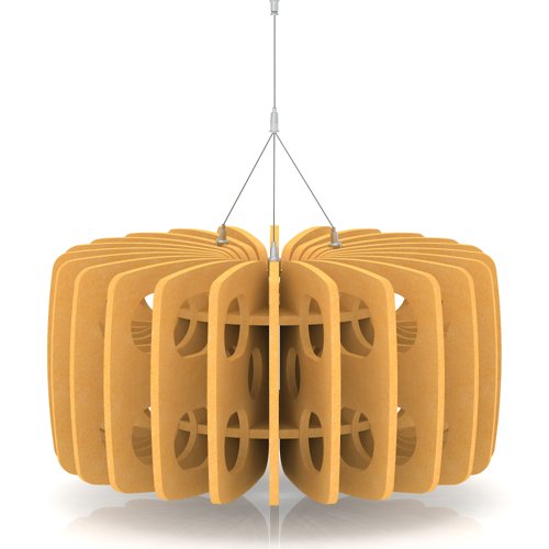 Sch! Acoustic Ceiling Baffles - Shade - Type B - 600mm Wide x 300mm High - Buttercup Yellow