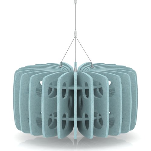 Sch! Acoustic Ceiling Baffles - Shade - Type B - 600mm Wide x 300mm High - Sky Light Blue