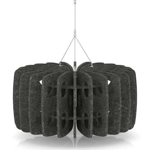 Sch! Acoustic Ceiling Baffles - Shade - Type B - 600mm Wide x 300mm High - Graphite Charcoal