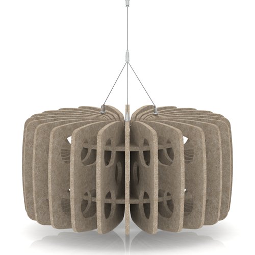 Sch! Acoustic Ceiling Baffles - Shade - Type B - 600mm Wide x 300mm High - Oatmeal Beige