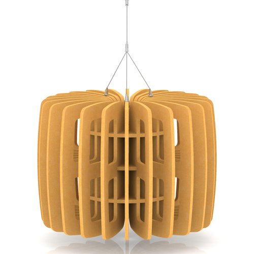 Sch! Acoustic Ceiling Baffles - Shade - Type B - 600mm Wide x 450mm High - Buttercup Yellow