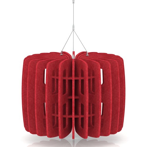 Sch! Acoustic Ceiling Baffles - Shade - Type B - 600mm Wide x 450mm High - Poppy Red