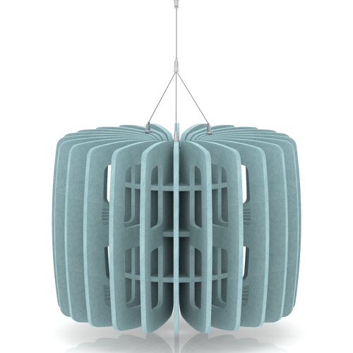 Sch! Acoustic Ceiling Baffles - Shade - Type B - 600mm Wide x 450mm High - Sky Light Blue