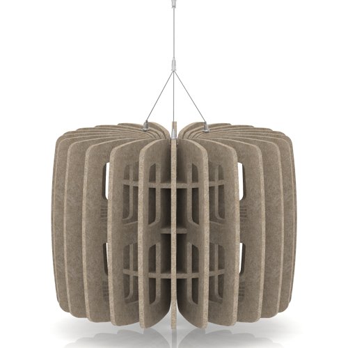 Sch! Acoustic Ceiling Baffles - Shade - Type B - 600mm Wide x 450mm High - Oatmeal Beige