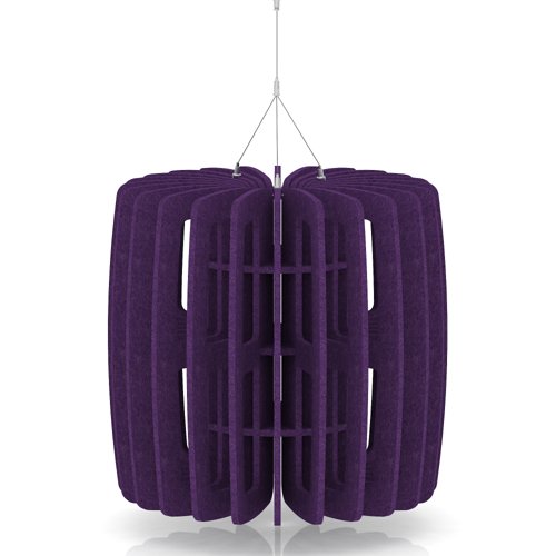 Sch! Acoustic Ceiling Baffles - Shade - Type B - 600mm Wide x 600mm High - Plum Purple