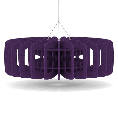 Sch! Acoustic Ceiling Baffles - Shade - Type C - 900mm Wide x 300mm High - Plum Purple