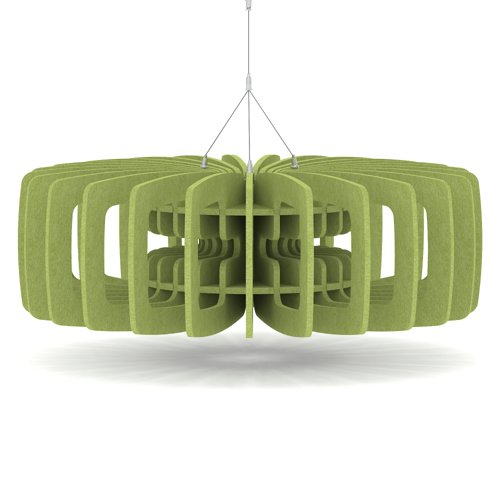 Sch! Acoustic Ceiling Baffles - Shade - Type C - 900mm Wide x 300mm High - Lime Green