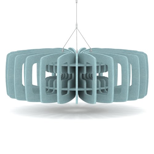 Sch! Acoustic Ceiling Baffles - Shade - Type C - 900mm Wide x 300mm High - Sky Light Blue