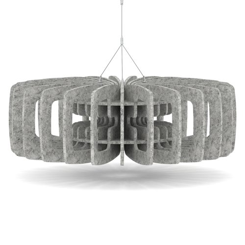 Sch! Acoustic Ceiling Baffles - Shade - Type C - 900mm Wide x 300mm High - Pebble Light Grey