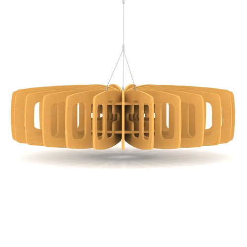 Sch! Acoustic Ceiling Baffles - Shade - Type C - 1200mm Wide x 300mm High - Buttercup Yellow