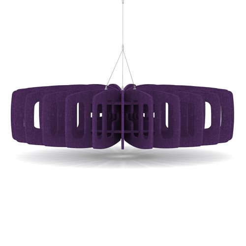 Sch! Acoustic Ceiling Baffles - Shade - Type C - 1200mm Wide x 300mm High - Plum Purple