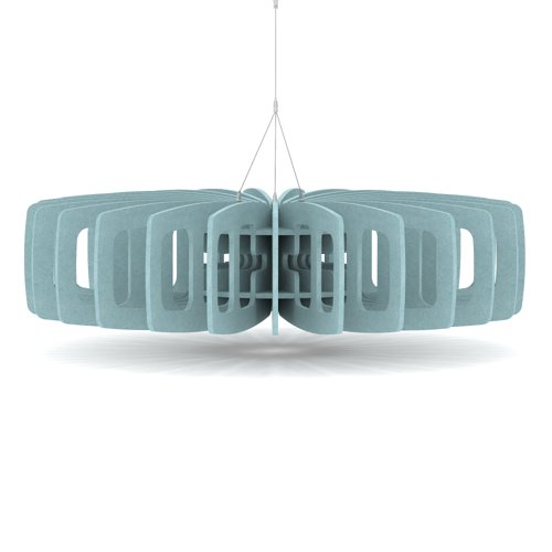 Sch! Acoustic Ceiling Baffles - Shade - Type C - 1200mm Wide x 300mm High - Sky Light Blue