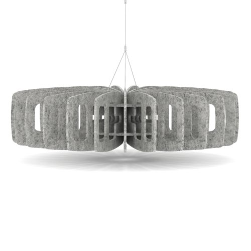 Sch! Acoustic Ceiling Baffles - Shade - Type C - 1200mm Wide x 300mm High - Pebble Light Grey