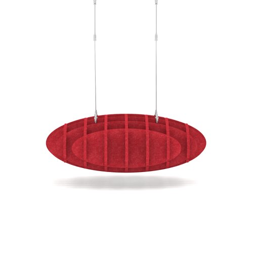 Sch! Acoustic Ceiling Baffles - Hatch - Type D - 700 x 700mm Wide x 250mm High - Poppy Red