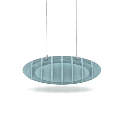 Sch! Acoustic Ceiling Baffles - Hatch - Type D - 700 x 700mm Wide x 250mm High - Sky Light Blue