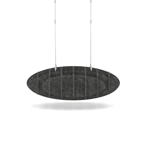 Sch! Acoustic Ceiling Baffles - Hatch - Type D - 700 x 700mm Wide x 250mm High - Graphite Charcoal