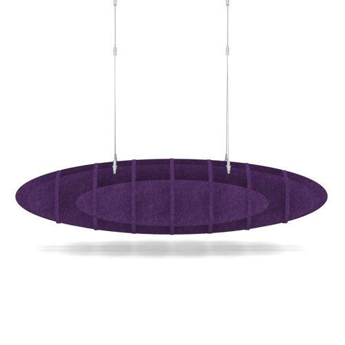 Sch! Acoustic Ceiling Baffles - Hatch - Type D - 1000 x 600mm Wide x 250mm High - Plum Purple