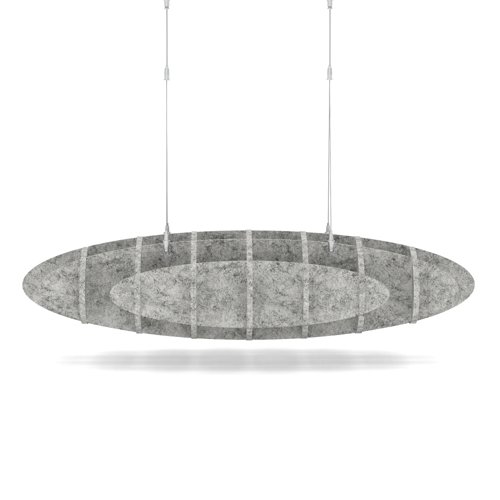 Sch! Acoustic Ceiling Baffles - Hatch - Type D - 1000 x 600mm Wide x 250mm High - Pebble Light Grey