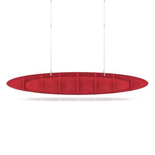 Sch! Acoustic Ceiling Baffles - Hatch - Type D - 1600 x 650mm Wide x 250mm High - Poppy Red