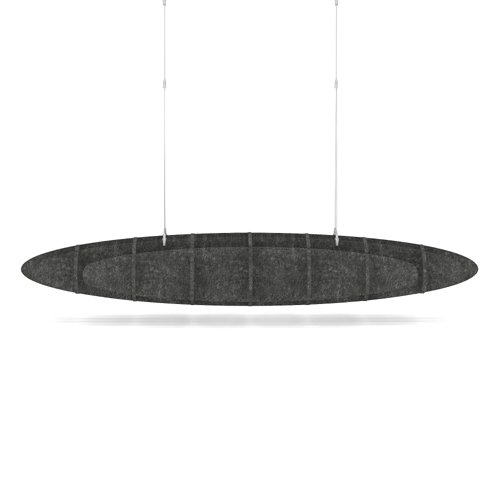 Sch! Acoustic Ceiling Baffles - Hatch - Type D - 1600 x 650mm Wide x 250mm High - Graphite Charcoal