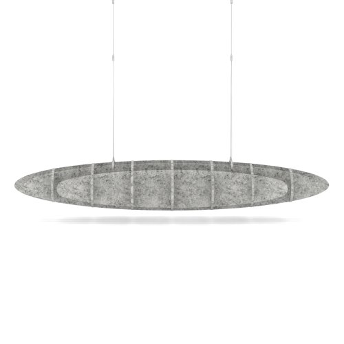 Sch! Acoustic Ceiling Baffles - Hatch - Type D - 1600 x 650mm Wide x 250mm High - Pebble Light Grey