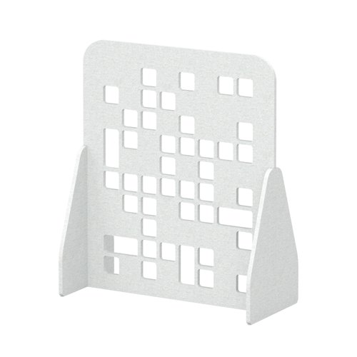 Sch! Acoustic Floor Standing Screen - Block - Arctic White - 1400mm