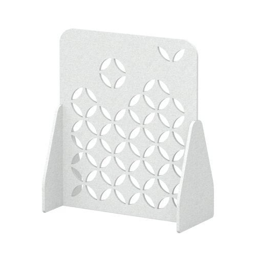 Sch! Acoustic Floor Standing Screen - Petal - Arctic White - 1400mm
