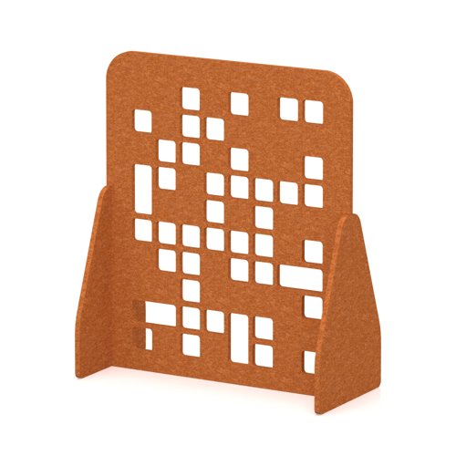 Sch! Acoustic Floor Standing Screen - Block - Burnt Orange - 1400mm