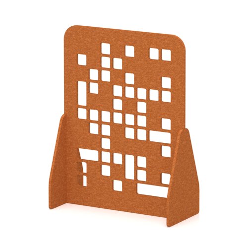 Sch! Acoustic Floor Standing Screen - Block - Burnt Orange - 1600mm