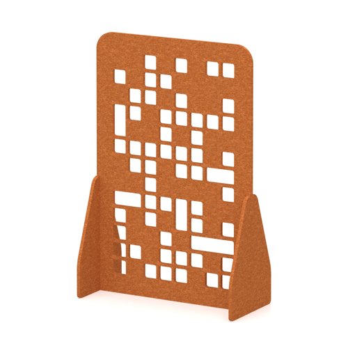 Sch! Acoustic Floor Standing Screen - Block - Burnt Orange - 1800mm