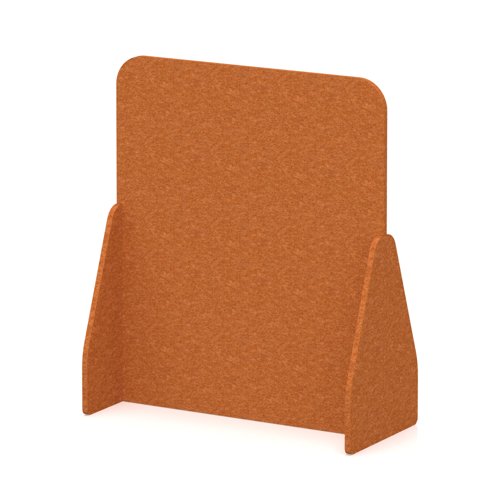 Sch! Acoustic Floor Standing Screen - Full - Burnt Orange - 1400mm