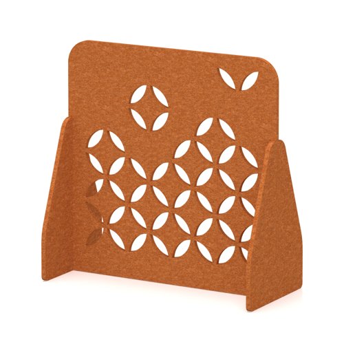 Sch! Acoustic Floor Standing Screen - Petal - Burnt Orange - 1200mm