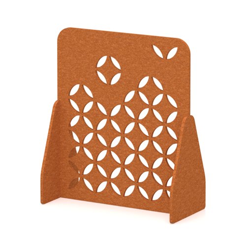 Sch! Acoustic Floor Standing Screen - Petal - Burnt Orange - 1400mm