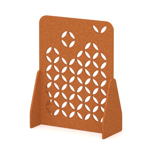 Sch! Acoustic Floor Standing Screen - Petal - Burnt Orange - 1600mm