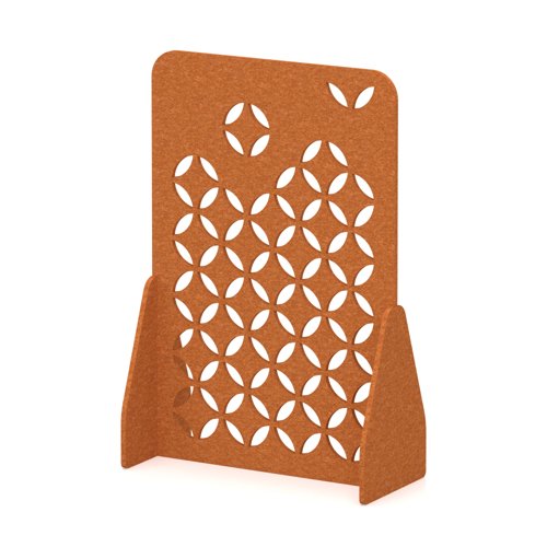 Sch! Acoustic Floor Standing Screen - Petal - Burnt Orange - 1800mm
